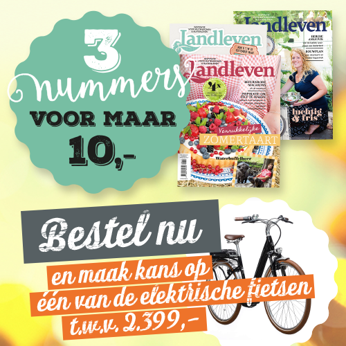 Bij een abonnement op Landleven voor €10.- (39% korting) maak je direct kans op deze fiets. Het abonnement stopt vanzelf.