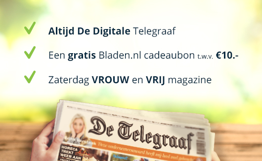 De Telegraaf stunt met 6 maanden een korting van 50% en een gratis tijdschriften cadeaubon van €10.-. Je kunt kiezen uit een abonnement naar keuze.