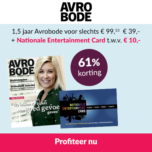 AVRO televisiegids met gratis Entertainment Card t.w.v. 10,-