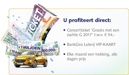 Gratis tickets concert Guus Meeuwis | Bankgiro loterij!