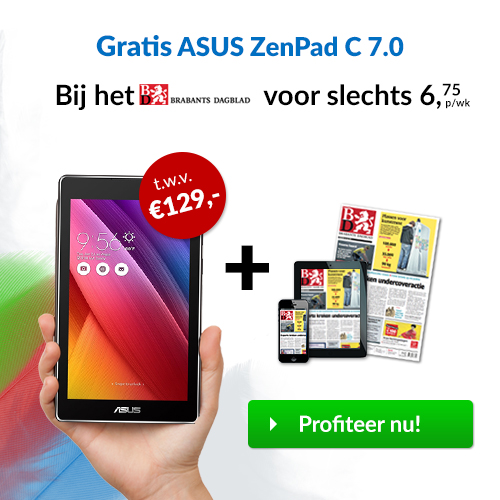 Brabants Dagblad  | Gratis Asus Zenpad C 70 | 46% korting