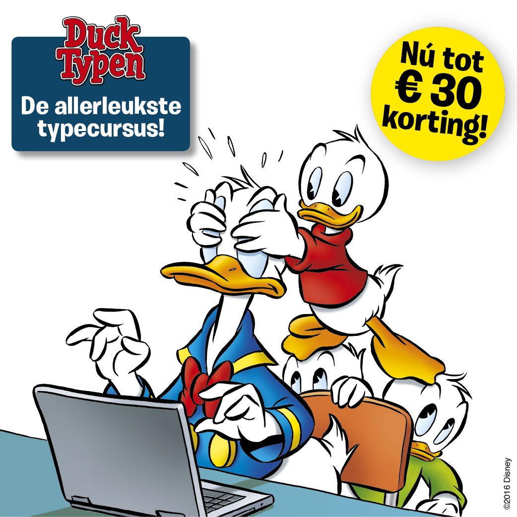 Nu €30,- euro korting op een typecursus | Ducktypen!
