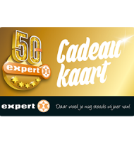 Expert bestaat 50 jaar! Nu Meer kopen = meer krijgen! Voor elke €100.- besteding ontvang je €10.- op je Expert 50 jaar cadeaukaart.