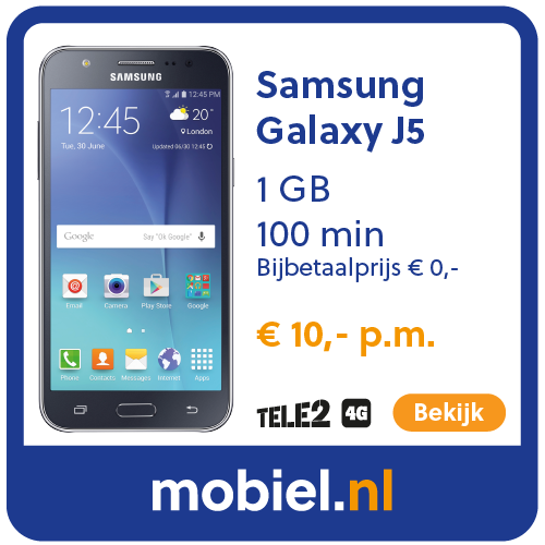 Samsung Galaxy J5 inclusief toestel €10.- p.m