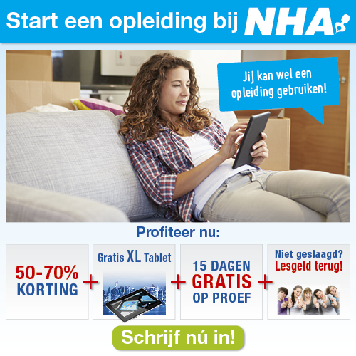 NHA thuisopleiding | Niet geslaagd ontvang lesgeld retour!