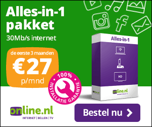 Alles-in-1 bij online.nl nu €27.- i.p.v. €37.- per maand!