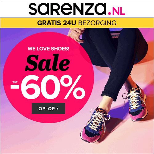 Shop nog snel een paar mooie zomerschoenen in de Sarenza zomeruitverkoop. Nu tot 50% korting op alle topmerken. Bestel snel online je favoriete modellen. Niet tevreden, dan kun je gratis retourneren. 