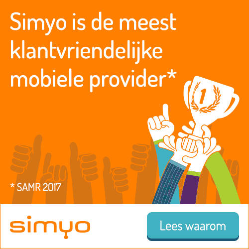 Simyo flikt het weer! En is voor het tiende jaar de beste provider volgens de Consumentenbond. Deze Sim only en Prepaid provider is de goedkoopste met een stabiel gratis 4G KPN netwerk.