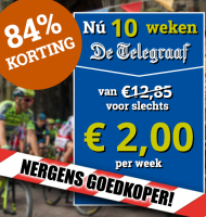 De Telegraaf pakt weer uit deze zomer! Nu met een abonnement van 10 weken voor maar €2.- per week. Blijf deze sportzomer op de hoogte met De Telegraaf!