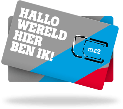 Tele2 prepaid t.w.v €10.- met €20.- beltegoed! hallo wereld hier ben ik!