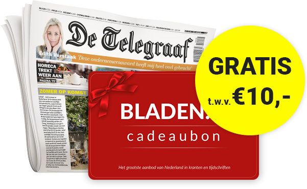 De Telegraaf stunt met 6 maanden een korting van 50% en een gratis tijdschriften cadeaubon van €10.-. Je kunt kiezen uit een abonnement naar keuze.