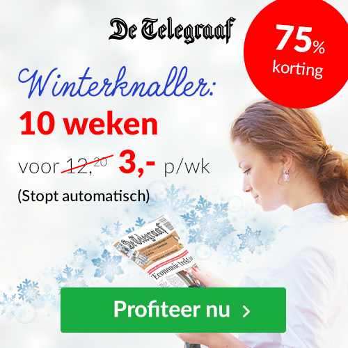 De Telegraaf voor €3.- per week + 75% korting!