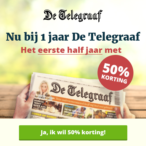 De Telegraaf stunt met 6 maanden een korting van 50% en een gratis tijdschriften cadeaubon van €10.-. Je kunt kiezen uit een abonnement naar keuze.