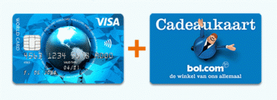 Visa World Card Actie! Ga voor Wereldwijd betaal gemak en ontvang een gratis Bol.com cadeaubon t.w.v. € 50.-.  Nu 1 jaar gratis en € 50.- cadeau.