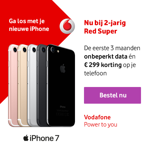 Vodafone | Nu € 299,- korting nieuwe 7