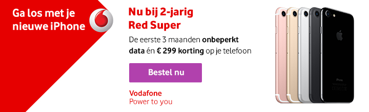 Vodafone | € 299,- korting op de nieuwe iPhone 7!