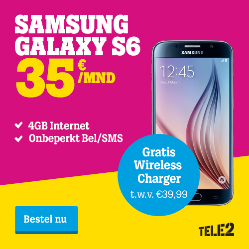 Mijn Tele2 | Samsung Galaxy S6 + Gratis Wireless charger!